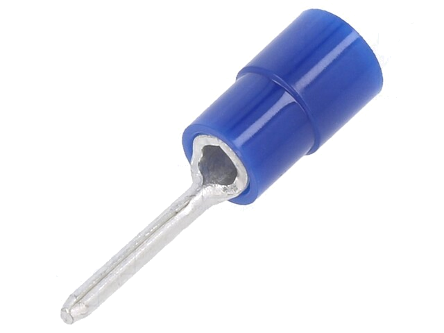 Uiteinde: naald; Ø: 1,5mm; 1,04÷2,63mm2; klemmen; voor draad; blauw Uiteinde: naald; Ø: 1,5mm; 1,04÷2,63mm2; klemmen; voor draad; blauw
